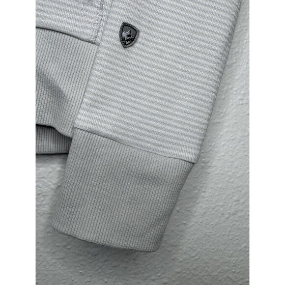 Kuhl Women's Stria Hoodie Size Small Pullover Gray White Striped Lightweight - Picture 6 of 16
